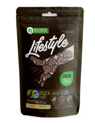NP Lifestyle Snack Ruloniki z kaczki i dorsza 75g