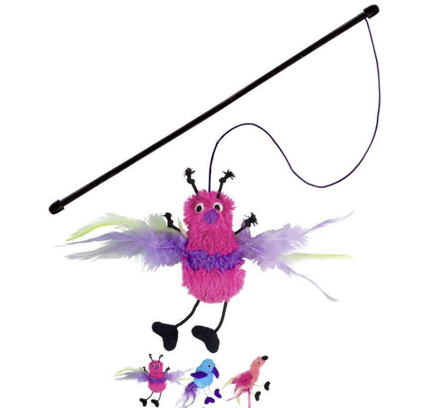 KONG CAT41E Cat Teaser Feather Assorted