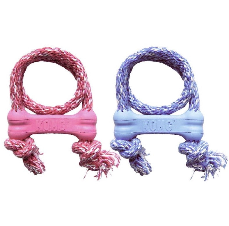 KONG ZABAWKA DLA PSA PUPPY GOODIE BONE WITH ROPE X