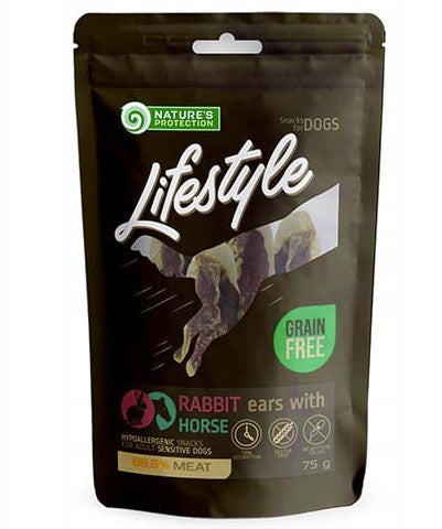 Lifestyle Snack Królicze uszy z koniną 75g dog
