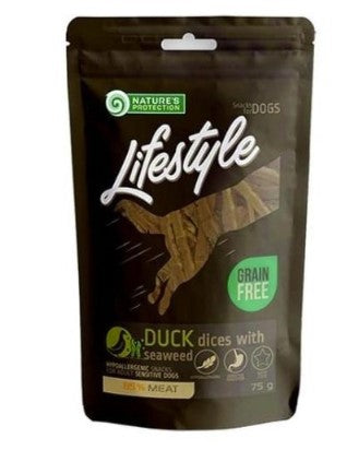 NP Lifestyle Snack Paseczki z z kaczki z dodatkiem wodorostów 75g