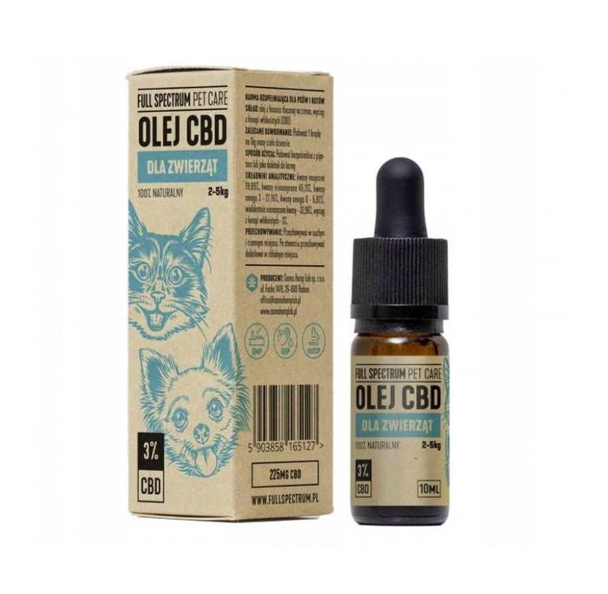 Olej Konopny CBD 3% Dla Zwierząt 10ml