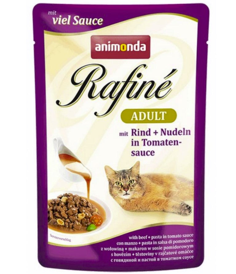 Animonda Rafiné 100g wołowina makaron w sosie pomidorowym
