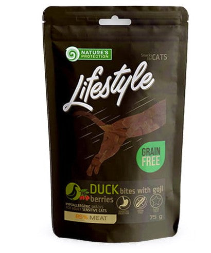NP Lifestyle Snack kawałki kaczki z jagodami goji 75g