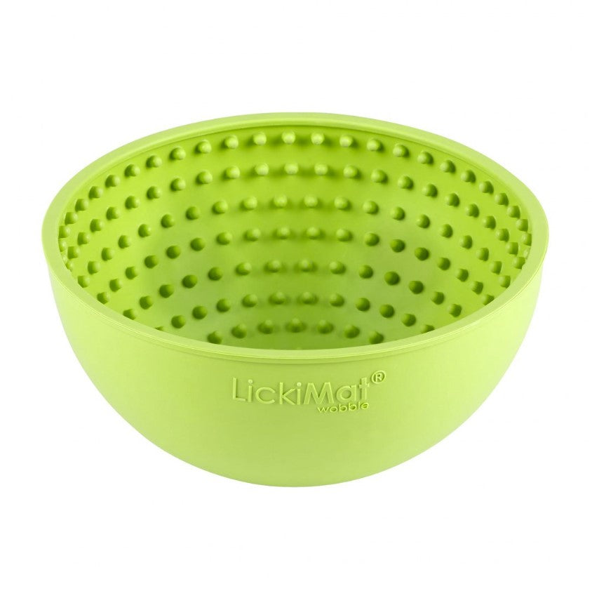 LickiMat WOBBLE (miska głęboka, jeżyk-miękka) jasnozielona