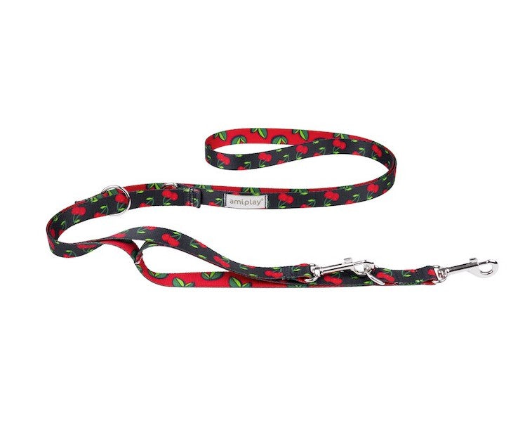 125726 Smycz 7 in 1 Be Happy S 100-200cm Cherry